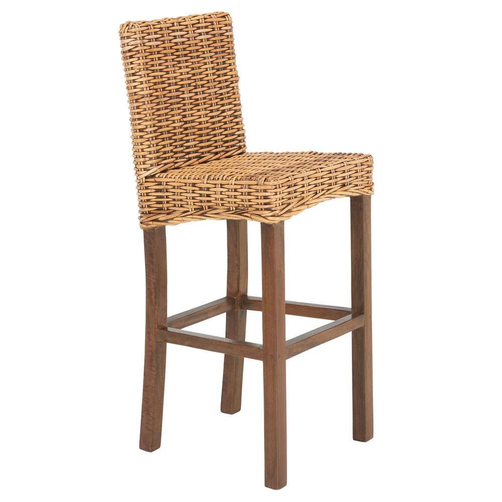Tobie 43.31 in. Brown Bar Stool by SAFAVIEH 7 Tobie 43.31 in. Brown Bar Stool by SAFAVIEH - Image 5