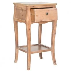 Thelma 16.1 in. Light Brown Wood Storage End Table by SAFAVIEH -Safavieh Sales Store honey natural safavieh end side tables amh6619c c3 1000