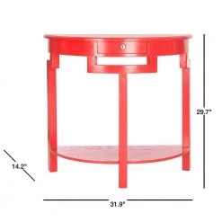 Liana 32 in. 1-Drawer Red Wood Console Table by SAFAVIEH 9 Liana 32 in. 1-Drawer Red Wood Console Table by SAFAVIEH -Safavieh Sales Store hot red safavieh console tables amh6623c 40 1000