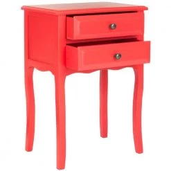 Lori Red Storage End Table by SAFAVIEH -Safavieh Sales Store hot red safavieh end side tables amh6576d 4f 1000