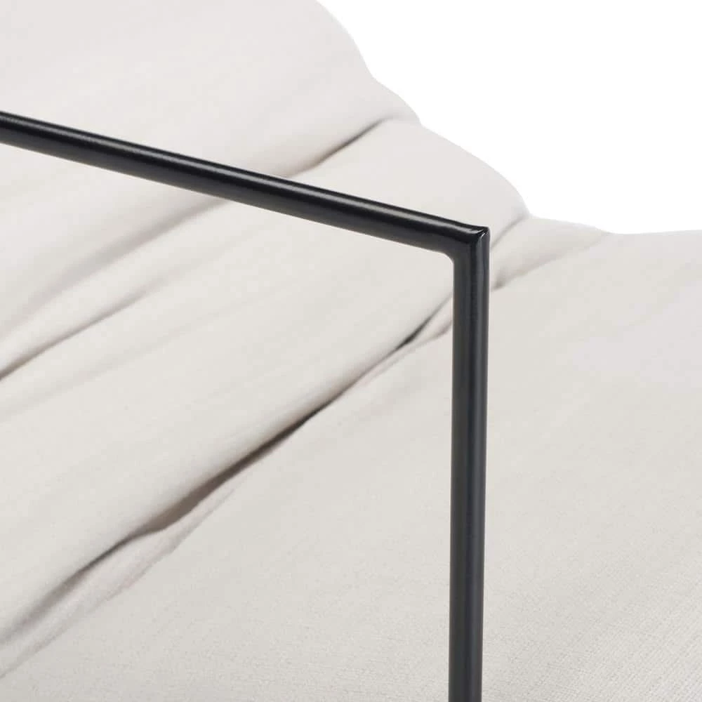 Portland Off-White/Black Upholstered Arm Chair by SAFAVIEH 8 Portland Off-White/Black Upholstered Arm Chair by SAFAVIEH - Image 6