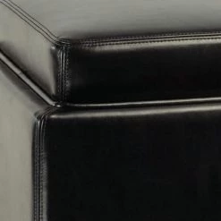 Bobbi Black Storage Ottoman by SAFAVIEH 16 Bobbi Black Storage Ottoman by SAFAVIEH -Safavieh Sales Store java black safavieh ottomans hud4006b 1f 1000