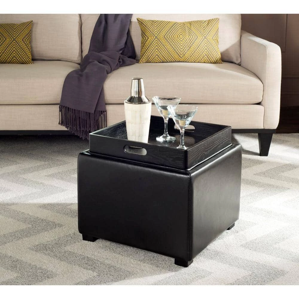 Bobbi Black Storage Ottoman by SAFAVIEH 11 Bobbi Black Storage Ottoman by SAFAVIEH - Image 9
