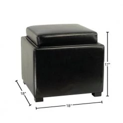 Bobbi Black Storage Ottoman by SAFAVIEH 13 Bobbi Black Storage Ottoman by SAFAVIEH -Safavieh Sales Store java black safavieh ottomans hud4006b 40 1000