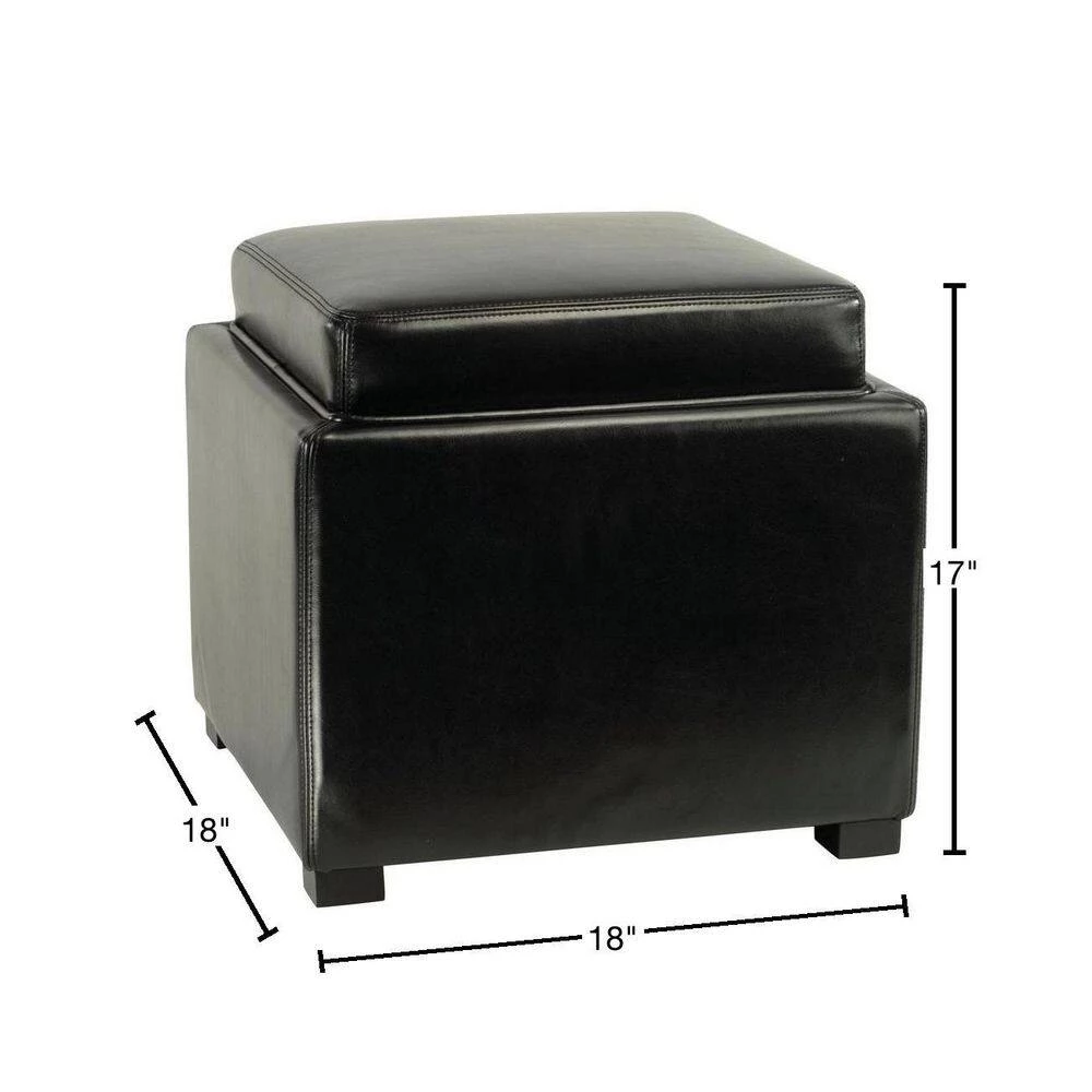 Bobbi Black Storage Ottoman by SAFAVIEH 5 Bobbi Black Storage Ottoman by SAFAVIEH - Image 3