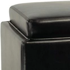 Bobbi Black Storage Ottoman by SAFAVIEH 17 Bobbi Black Storage Ottoman by SAFAVIEH -Safavieh Sales Store java black safavieh ottomans hud4006b 44 1000