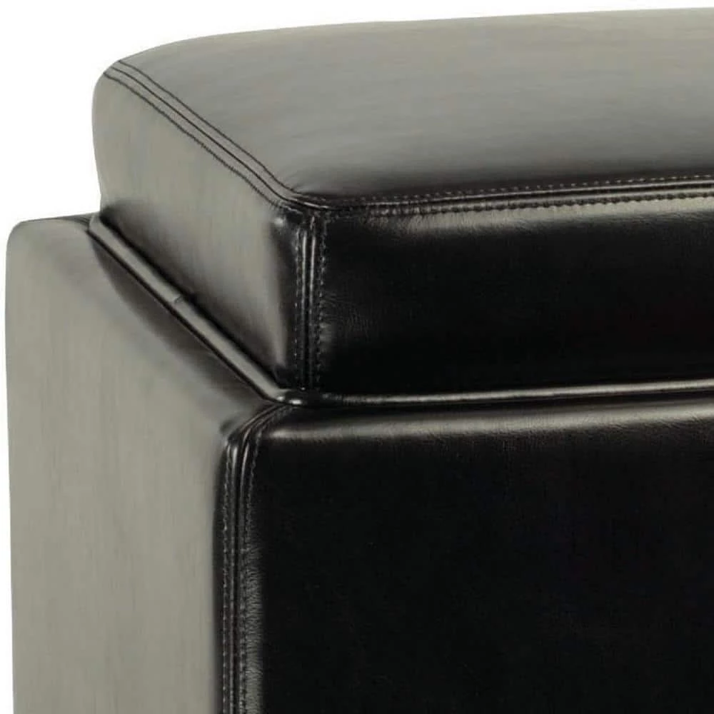 Bobbi Black Storage Ottoman by SAFAVIEH 9 Bobbi Black Storage Ottoman by SAFAVIEH - Image 7