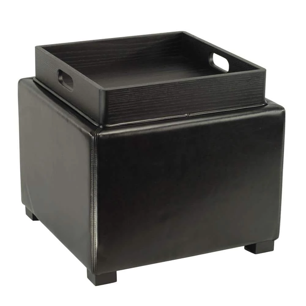 Bobbi Black Storage Ottoman by SAFAVIEH 7 Bobbi Black Storage Ottoman by SAFAVIEH - Image 5