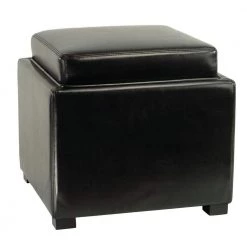 Bobbi Black Storage Ottoman by SAFAVIEH