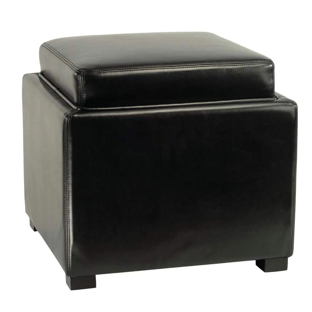 Bobbi Black Storage Ottoman by SAFAVIEH 3 Bobbi Black Storage Ottoman by SAFAVIEH