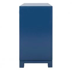 Raina 3-Drawer Blue/Gold Nightstand Chest by SAFAVIEH -Safavieh Sales Store lapis blue gold safavieh chest of drawers chs6412b 1f 1000