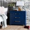 Raina 3-Drawer Blue/Gold Nightstand Chest by SAFAVIEH -Safavieh Sales Store lapis blue gold safavieh chest of drawers chs6412b 64 1000