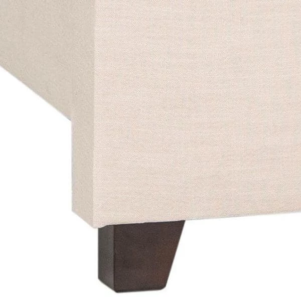 Blanchett Off-White/Beige Full Upholstered Bed by SAFAVIEH 8 Blanchett Off-White/Beige Full Upholstered Bed by SAFAVIEH - Image 6