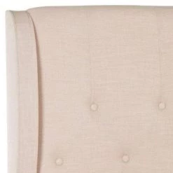 Blanchett Off-White/Beige Full Upholstered Bed by SAFAVIEH 13 Blanchett Off-White/Beige Full Upholstered Bed by SAFAVIEH -Safavieh Sales Store light beige safavieh panel beds fox6213a f 4f 1000