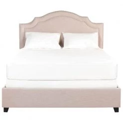 Theron Off-White Queen Upholstered Bed by SAFAVIEH