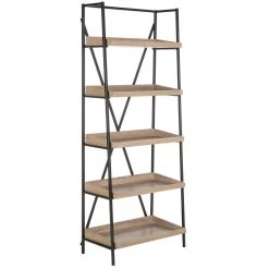 Joel 63 in. Brown/Black Metal 5-shelf Bookcase by SAFAVIEH 19 Joel 63 in. Brown/Black Metal 5-shelf Bookcase by SAFAVIEH -Safavieh Sales Store light brown black safavieh bookcases bookshelves fox4272a 31 1000