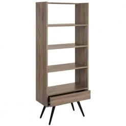 Terrence 63 in. Brown/Black Wood 4-shelf Bookcase by SAFAVIEH 15 Terrence 63 in. Brown/Black Wood 4-shelf Bookcase by SAFAVIEH -Safavieh Sales Store light brown black safavieh bookcases bookshelves fox4277a 31 1000