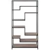 Joanna 61.8 in. Brown/Black Metal 5-shelf Bookcase by SAFAVIEH -Safavieh Sales Store light brown black safavieh bookcases bookshelves fox4281a 64 1000