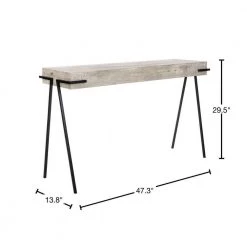 Jett 47.3 in. Gray/Black Console Table by SAFAVIEH -Safavieh Sales Store light gray black safavieh console tables cns4201a 40 1000