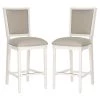 Buchanan 30 in. Light Gray and Cream Bar Stool (Set of 2) by SAFAVIEH 1 Buchanan 30 in. Light Gray and Cream Bar Stool (Set of 2) by SAFAVIEH -Safavieh Sales Store light gray cream distressed white safavieh bar stools fox6246a set2 64 1000