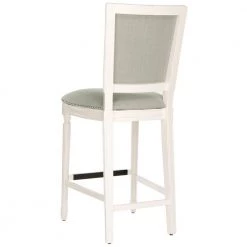 Buchanan 30 in. Light Gray and Cream Bar Stool (Set of 2) by SAFAVIEH -Safavieh Sales Store light gray cream distressed white safavieh bar stools fox6246a set2 66 1000