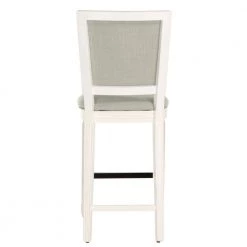 Buchanan 30 in. Light Gray and Cream Bar Stool (Set of 2) by SAFAVIEH -Safavieh Sales Store light gray cream distressed white safavieh bar stools fox6246a set2 fa 1000