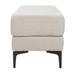 Elise 48 in. Gray/Black Upholstered Bench by SAFAVIEH -Safavieh Sales Store light gray linen black safavieh bedroom benches bch6302d 1f 1000