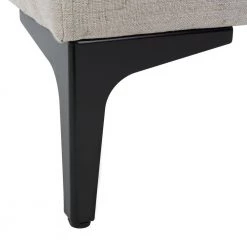 Elise 48 in. Gray/Black Upholstered Bench by SAFAVIEH -Safavieh Sales Store light gray linen black safavieh bedroom benches bch6302d fa 1000