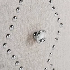 Erin 2-Door Gray/Beige Nightstand Chest by SAFAVIEH -Safavieh Sales Store light gray linen nickel safavieh accent cabinets chs6408b 44 1000