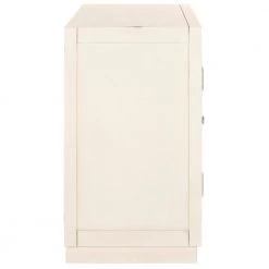 Erin 2-Door Gray/Beige Nightstand Chest by SAFAVIEH -Safavieh Sales Store light gray linen nickel safavieh accent cabinets chs6408b 4f 1000