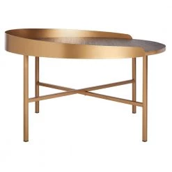 Prague 30.5 in. Light Gray/Gold Coffee Table by SAFAVIEH -Safavieh Sales Store light gray oak gold safavieh coffee tables cof4208a c3 1000