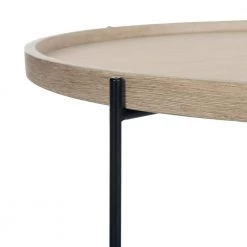 Auden Light Oak and Black Side Table by SAFAVIEH -Safavieh Sales Store light oak black safavieh end side tables fox4254a c3 1000