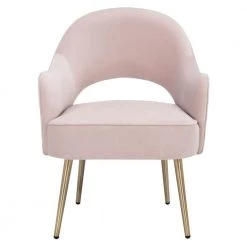 Dublyn Light Pink Upholstered Side Chairs by SAFAVIEH