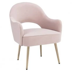 Dublyn Light Pink Upholstered Side Chairs by SAFAVIEH -Safavieh Sales Store light pink safavieh accent chairs ach4001d c3 1000