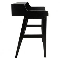 Wrigley 47.2 in. Black Wood Writing Desk by SAFAVIEH -Safavieh Sales Store matte black safavieh writing desks dsk1400b 4f 1000