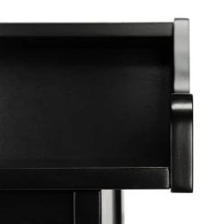 Wrigley 47.2 in. Black Wood Writing Desk by SAFAVIEH -Safavieh Sales Store matte black safavieh writing desks dsk1400b 77 1000