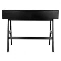Wrigley 47.2 in. Black Wood Writing Desk by SAFAVIEH -Safavieh Sales Store matte black safavieh writing desks dsk1400b c3 1000