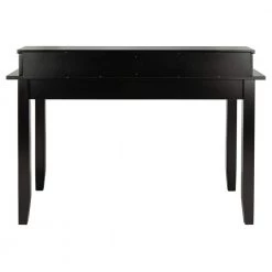 Winsome 47.2 in. Black Wood 2-Drawer Writing Desk by SAFAVIEH -Safavieh Sales Store matte black safavieh writing desks dsk1402a 1f 1000