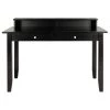 Winsome 47.2 in. Black Wood 2-Drawer Writing Desk by SAFAVIEH -Safavieh Sales Store matte black safavieh writing desks dsk1402a 64 1000