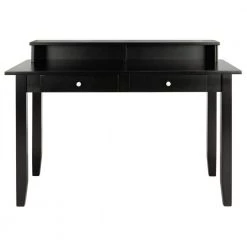 Winsome 47.2 in. Black Wood 2-Drawer Writing Desk by SAFAVIEH