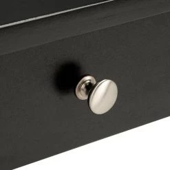 Winsome 47.2 in. Black Wood 2-Drawer Writing Desk by SAFAVIEH -Safavieh Sales Store matte black safavieh writing desks dsk1402a 66 1000