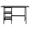 Sofara 47.2 in. Black Wood Writing Desk by SAFAVIEH 2 Sofara 47.2 in. Black Wood Writing Desk by SAFAVIEH -Safavieh Sales Store matte black safavieh writing desks dsk1403a 64 1000