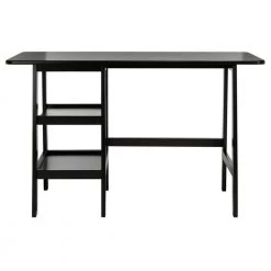 Sofara 47.2 in. Black Wood Writing Desk by SAFAVIEH