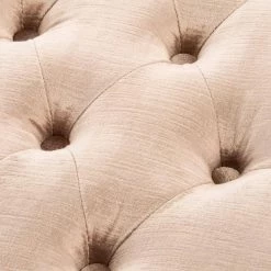 Barney Brown/Gold Upholstered Entryway Bench by SAFAVIEH -Safavieh Sales Store mink brown safavieh bedroom benches mcr4649e 1f 1000