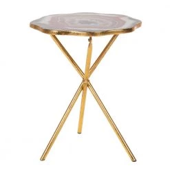Celeste Multi/Gold Side Table by SAFAVIEH