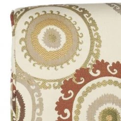 Marka Beige/Brown Armless Club Chair by SAFAVIEH -Safavieh Sales Store multi print safavieh accent chairs mcr1004a 1f 1000