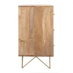 Marigold 3-Drawer Brown Nightstand Chest by SAFAVIEH -Safavieh Sales Store natural brass safavieh chest of drawers chs9001a 1f 1000