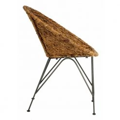 Sierra Brown/Dark Steel Rattan Accent Chair by SAFAVIEH -Safavieh Sales Store natural dark steel safavieh accent chairs ach6501b 1f 1000