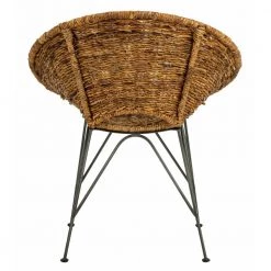 Sierra Brown/Dark Steel Rattan Accent Chair by SAFAVIEH -Safavieh Sales Store natural dark steel safavieh accent chairs ach6501b 77 1000