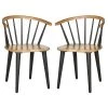 Blanchard Light Brown/Black Wood Dining Chair (Set of 2) by SAFAVIEH -Safavieh Sales Store natural gray safavieh dining chairs amh8512e set2 64 1000